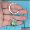 Key Rings Jewelry Wholesale Mermaid Keychain Mirror Creative Metal Pendant Aessories Custom Gifts Chain Ring Diy Fit 450 Drop Deliver Dh0Bm