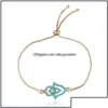 Braccialetti con ciondoli Gioielli Turchia Blue Evil Eye Per donna Uomo Buona fortuna Mano di Hamsa Elefante Lettera d'amore Catene regolabili Braccialetto Fashio Dhzg1