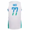 Hot Printed 2022 EuroBasket Slovenia Basketball Jerseys 77 Luka Doncic 3 Goran Dragic 10 Mike Tobey 11 Jaka Blazic 30 Zoran Dragic 8 Edo Muric Blue White