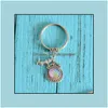 키 반지 보석 패션 Drusy Druzy Keychain Mermaid Fish Scale Charms Car Keyring for Women 남성 JM03 드롭 배달 2021 5RJ DH1OT