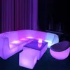 Camp Furniture Luminous Soffa Single Person 65 72CM Patio utomhusuppsättningar LED Couch PE Plast Waterproof Air Inhoor Outdoorscamp