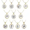 Pendant Necklaces Disc Necklace 26 Letter Layered String Jewelry Women's Initial A To ZJ4