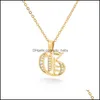 Pendentif Colliers 26 Lettres Collier pour Femmes Hommes Haute Qualité Personnalisé Az Alphabet Chaînes Mode Hip Hop Bijoux Drop Delive Dhh7K