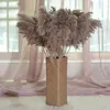 Wazony bambus tkany ręcznie suszony kwiat wazon słomiany garnek dekoracja salonu