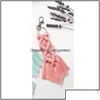 Porte-clés Bijoux Personnalisé Est Creative Irregar Gland Bohème Porte-clés Mignon Coton Corde Tissage Sac Décoration Rame Pendentif Keyc Dhsyn