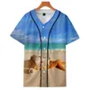 Men's Casual Shirts Baseball Shirt And Women's Clothing Fashion Couple Short Sleeve High Street Trend Jacket Hip Hop StarfishM