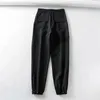 Women's Pants Women Simple Jogger Solid Color All Match Tailored Trousers Fashion High Waist Commute Blazer Suit With Multi Pocket & Capris