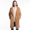 Kvinnors päls faux märke Autumn Winter Coat Women Warm Teddy Bear Ladies Jacket Kvinnliga utkläder Plush Overrock Långt