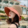 Chapeaux à large bord Split Panama Sun Hat Femmes Mesh Bowknotwork Summer Fisherman Femme French Sunhat Beach Style Cap 3463 Q2 Drop Delive Dhtua