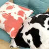 Pillow /Decorative Black And White Cow Long Plush Fluff Cover Home Decorative Sofa Car Bed Throw Pillows Polyester CaseCushio