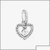 Charms Bijoux Résultats Composants Réel 925 Sterling Sier 12 Mois Perlé Coeur Dangle Fit Pandora Bracelet Collier Pendentif Charme Dhosz