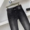 Mäns jeans jean pants designer mode triangel denim byxor män kvinnor smala stretch jeans affärer små fötter slacks 15852h38g