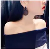 Stud Earrings Delysia King 2023 Trendy Black Circle Ear Ring Women Geometric Freshness Beauty Designer EarringsStud Effi22