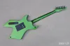 Lvybest необычная форма Green Body Электро -гитара с черным оборудованием для грифа из розового дерева предоставляет индивидуальные услуги