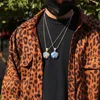 Hanger kettingen hiphop volledig icided out bubble bol ketting heren dames sieraden geschenken luxe bling mode hiphop voor menpendant godl22