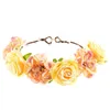 Dekorative Blumen Kränze Braut Blumenkrone Haarband Hochzeit Blumen Stirnband Kopfschmuck Girlande Mädchen Kranz elastische Accessoires Party