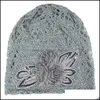 Feanie/crânio Caps de chapéu para mulheres Chegamentos de gorrosas de moda de moda de e elasticidade unissex knit chapéus gorros renda feminina outono otkmq