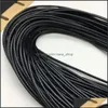 Arts And Crafts Black Leather Cord 45Cm Chain Necklace Rope Pendant Jewelry Accessory Drop Delivery Home Garden Dhnka