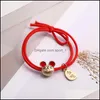 Волосы резиновые ленты мода прекрасная китайская голова веревка Lucky Red Hasktail Happy Year Hear Charm Headwear Accessorysy Drop Dhjam