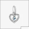 Charms Bijoux Résultats Composants Réel 925 Sterling Sier 12 Mois Perlé Coeur Dangle Fit Pandora Bracelet Collier Pendentif Charme Dhosz