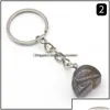 Schl￼sselringe Schmuckheilung Reiki Chakra Naturstein SKL Anh￤nger Keychain Crystal Chakren Quarzketten Aessories 472C3 Drop Lieferung Dhx9i