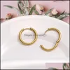 Dangle Lustre Arrivée En Acier Inoxydable Petit Hoop Boucles D'oreilles 15Mm21Mm Punk Personnalité Exagérée Hie Boucles D'oreilles Pour Femmes Hommes Fa Dhdzx