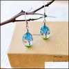 Cuelga la lámpara hecha a mano creativa estilo fresco flores secas pendientes romántico pendiente 5 colores joyería de moda regalo para mujeres Dr Dhe3G