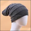 Beanie/Skull Caps Casual Dames Haak golvende fijne strepen Beanie Cap Rainbow Skl Hat Europe America Drop levering mode -accessoires otklg