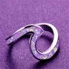 Band Rings Europe And The Fashion Surf Ring Opal Blue Female For Women