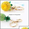 Key Rings Jewelry Creative Jewellery Luxury Rhinestone Pine For Women Bag Buckles Car Keychain Fashion Aessories Birthday Gifts Drop Dhzun