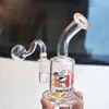 6 Pouces Mini Dab Rigs Hookah Bong DUKIN America Runs Dab Recycler Bubbler Pipe À Eau avec 14.4mm Mâle Verre Brûleur À Huile Tuyaux 1pcs