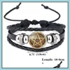 Cazibe bilezikler antik Mısır pentacle Gizemli İşaret Kadınlar Vintage retro pentagram deri sargısı bileklik moda mücevher dro otlro