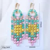 Boucles d'oreilles GODKI à la mode de luxe multicolore glands pour les femmes mariage cubique Zircon cristal africain dubaï boucle d'oreille de mariée