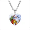 Collane a ciondolo collana a forma di cuore di buon Natale per uomini uomini renne albero di Santa claus Bell Snowman Catene Fashion Fashion Otasl