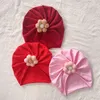 Caps hoeden nieuwe lente katoenen beanie voor babymeisjes haaraccessoires kleine bloem pasgeboren hoed motorkap baby schattige schedels 0-2 jaar oud