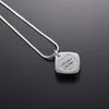 Collane con ciondolo Full Love In My Heart Memorial Square Ash Keepsake Collana Gioielli per cremazione in acciaio inossidabile