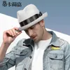 Sombreros de ala ancha Hombre de alta calidad Panamá Sombrero Lady Beach Sun Cap Masculino Fedora Hombres al aire libre Paja 58 cm