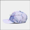 Casquettes De Baseball Mode Hommes Femmes Couple Hiphop Chapeau Coton Polyester 3D Imprimé Été Océan Vague Bord De Mer Vacances Personnalité Drop Deliver Otbxa