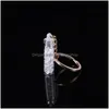 Nyckelringar Fashion Gravel Hearling Crystal Chain Energy Stone Drift Bottle Keychain Accessories Drop Leverans smycken Dheui