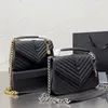 Designers Sacs Femmes Mode Sac à bandoulière Sac à chaîne en argent doré Sacs à main en cuir Lady Y Type Chaînes en treillis matelassées Rabat Luxury232P