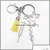 Key Rings Jewelry Nurse Medical Chain Needle Syringe Box Stethoscope Color Tassel Cute Keychain Medicine Graduate Gift A323 Drop Deli Dhu9O