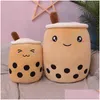 Gevulde pluche dieren schattige melkthee zacht speelgoed poppen kussen kussen plushie roze bubbel kinderen cadeau groothandel drop levering geschenken dhgkl