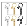 Key Rings Jewelry Gold 12 estrelas SIGN HORUSCOPE Keychain Bar de a￧o inoxid￡vel G￪meos Taurus Virgo M￪s Ringue Hangs Fashion Will e Dhxr5
