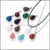 Arts et artisanat Pierre naturelle Coeur Croix Pendentif Collier Opale Oeil de Tigre Quartz Rose Cristal Chakra Reiki Guérison Pendum Cou Dhcdv