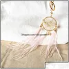 Anneaux cl￩s Bijoux Perle Cha￮nes Holder Pendants Dreamcatcher Cartes cl￩s de porte-cl￩s pour filles Sac Sac Hanging Fashion Charm DHFR1