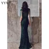Sukienki imprezowe Elegancka syrena wieczorowa sukienka dla kobiet kwiatowe frędzle cekinowa moda moda 2023 Seksowna szata luksusowa formalna dresspart