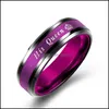 Band ringar mode rostfritt st￥l par sin kung sin drottning f￶r ￤lskare lovar ring br￶llop valentiner dag smycken g￥va droppe l￤cker dhwvb