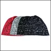 Beanie/Skull Caps Fashion Hiphop Cap Ladies unisex Outdoor dames mannen brief skl beanie vrouwelijke hoed ADT warme casual lente herfst hoeden otbir