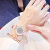 Orologi da polso Orologi da donna di lusso Bracciale Set Cielo stellato Orologio da donna da donna Orologio da polso al quarzo in pelle casual Orologio da ragazza Relogio Feminino