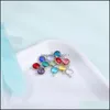 Charms 12 m￥naders f￶delsedagsstenar Sier Rostfritt st￥l h￤nge armband halsband ￶rh￤nge Rhinestone Crystal Diy Jewelry Drop Delivery Dhesk